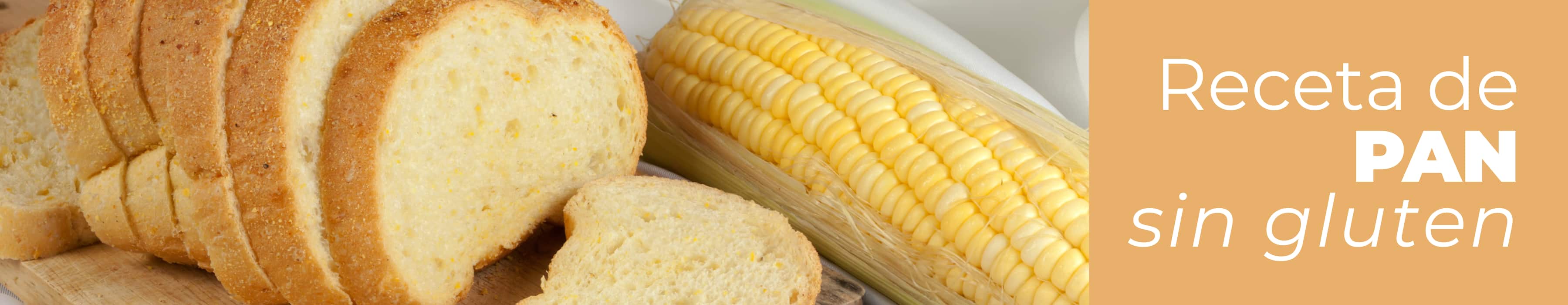 Pan casero de maíz sobre una encimera de cocina, sin gluten y sin lactosa.